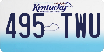 KY license plate 495TWU