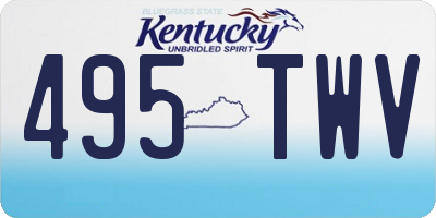 KY license plate 495TWV