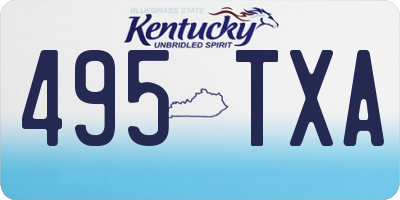 KY license plate 495TXA