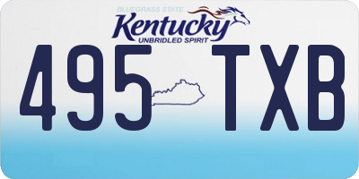 KY license plate 495TXB