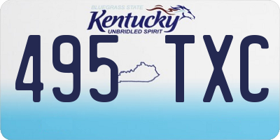 KY license plate 495TXC
