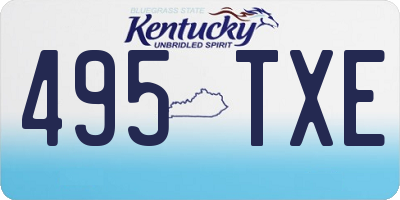 KY license plate 495TXE