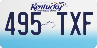 KY license plate 495TXF
