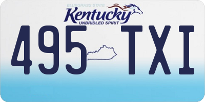 KY license plate 495TXI