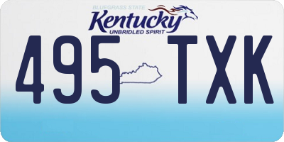 KY license plate 495TXK