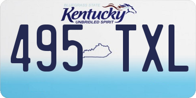 KY license plate 495TXL