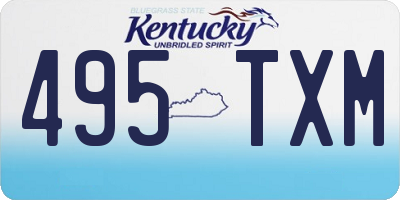 KY license plate 495TXM