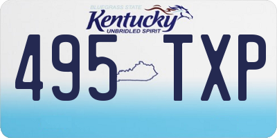 KY license plate 495TXP