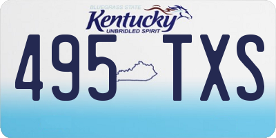 KY license plate 495TXS