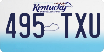 KY license plate 495TXU