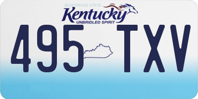 KY license plate 495TXV