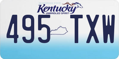 KY license plate 495TXW