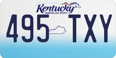 KY license plate 495TXY