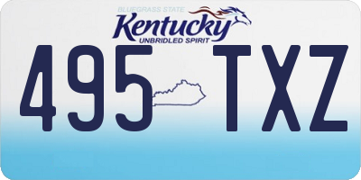 KY license plate 495TXZ