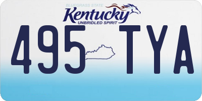 KY license plate 495TYA