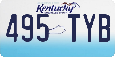KY license plate 495TYB