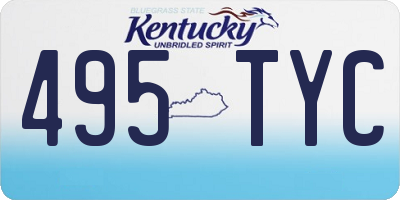 KY license plate 495TYC