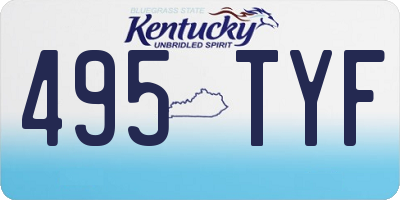 KY license plate 495TYF