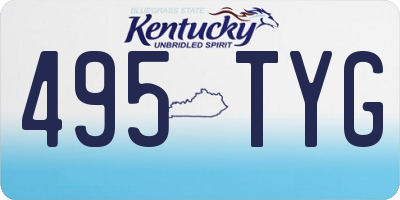 KY license plate 495TYG
