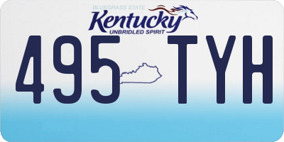 KY license plate 495TYH