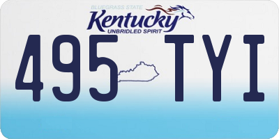KY license plate 495TYI