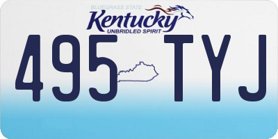 KY license plate 495TYJ