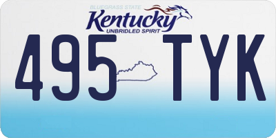 KY license plate 495TYK