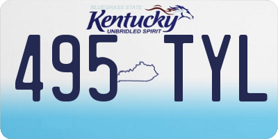 KY license plate 495TYL