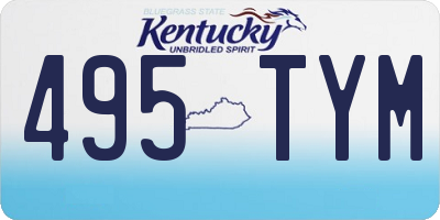 KY license plate 495TYM