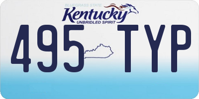 KY license plate 495TYP