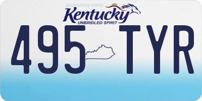 KY license plate 495TYR