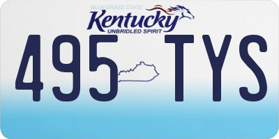 KY license plate 495TYS