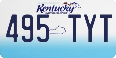 KY license plate 495TYT