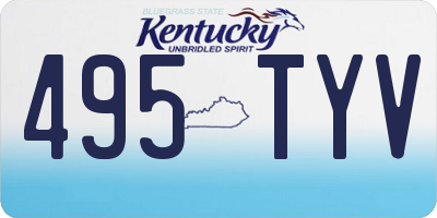 KY license plate 495TYV