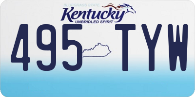 KY license plate 495TYW