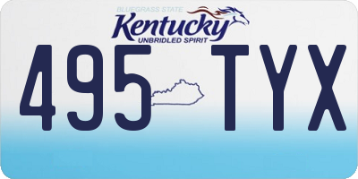 KY license plate 495TYX