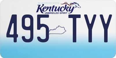 KY license plate 495TYY