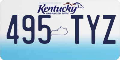 KY license plate 495TYZ