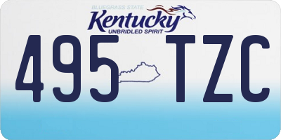KY license plate 495TZC