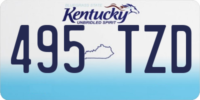 KY license plate 495TZD
