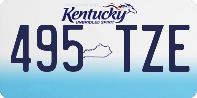 KY license plate 495TZE