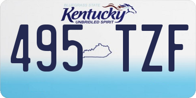 KY license plate 495TZF