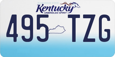 KY license plate 495TZG