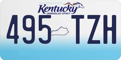 KY license plate 495TZH
