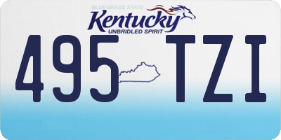 KY license plate 495TZI