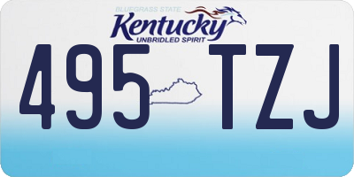 KY license plate 495TZJ