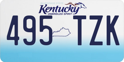 KY license plate 495TZK
