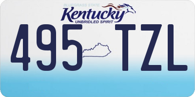 KY license plate 495TZL