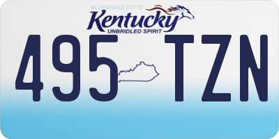KY license plate 495TZN