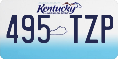KY license plate 495TZP